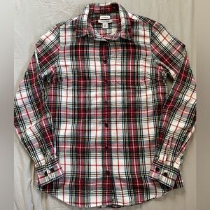 L.L. Bean Classic Red and White Plaid Shirt